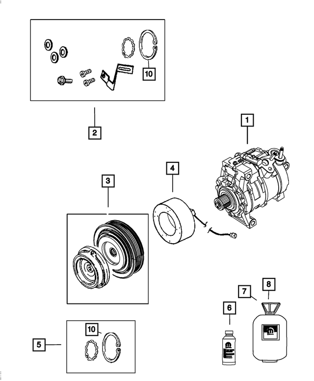 68224150AB - Air Conditioners and Heaters: Compressor Lubricant for Mopar Image image