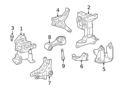 Engine & Trans Mounting for 2012 Scion iQ #0