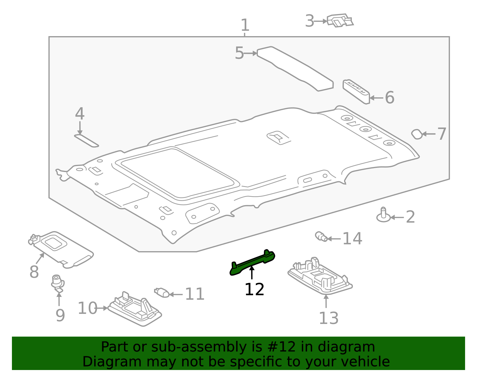 Toyota OEM Interior Grab Bar 74610-06120-C0 | Toyota OEM Parts Giant