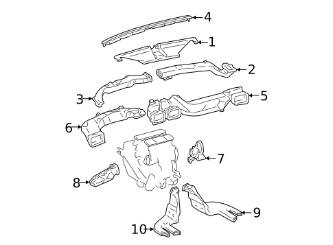 Ducts for 1999 Toyota Solara #0