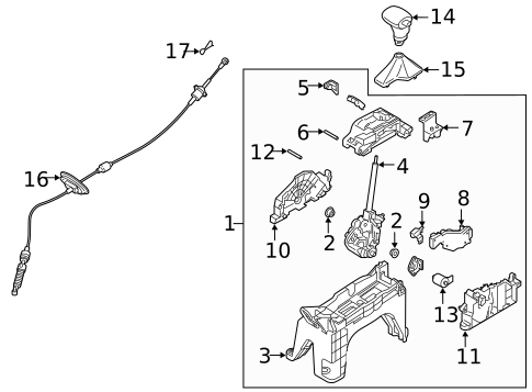 Gear Shift Control for 2025 Kia Telluride #0