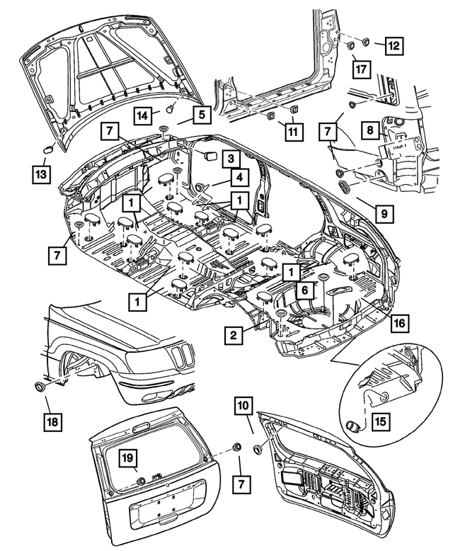 2424864 - Body Sheet Metal Except Doors: Body Plug for Mopar Image