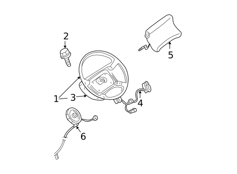 Steering Wheel for 2002 Chevrolet Blazer #1
