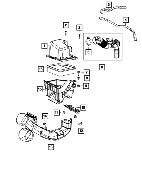 Air Cleaner for 2013 Dodge Dart #2