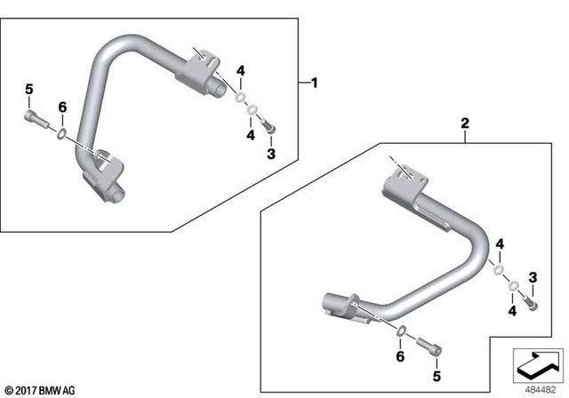 77148396741 - : Set, Engine Crash Bars, Left for BMW-Motorrad Image