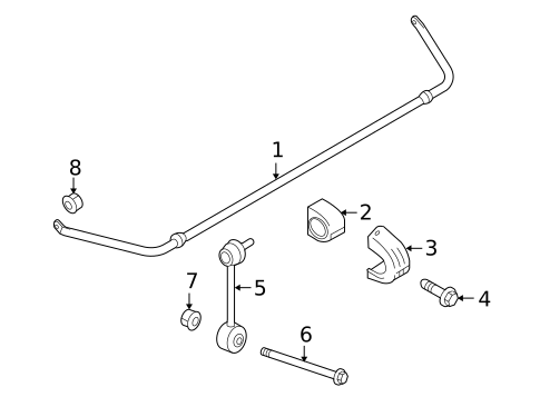Stabilizer Bar & Components for 2013 Porsche Panamera #4