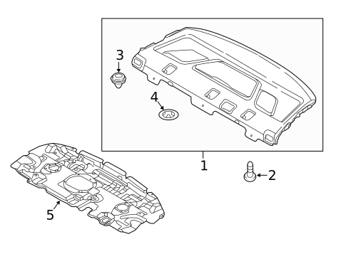 Interior Trim - Rear Body for 2015 Hyundai Genesis #2