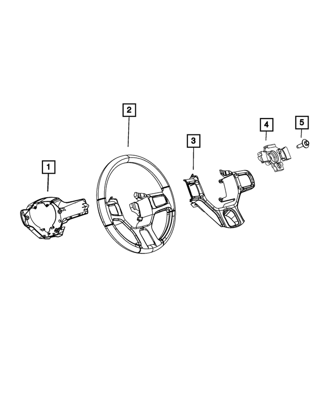 1YH75LU7AC - Steering: Steering Wheel Back Cover for Mopar Image image