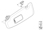 51167133831 - Vehicle Trim: Left Sun Visor for Mini Image