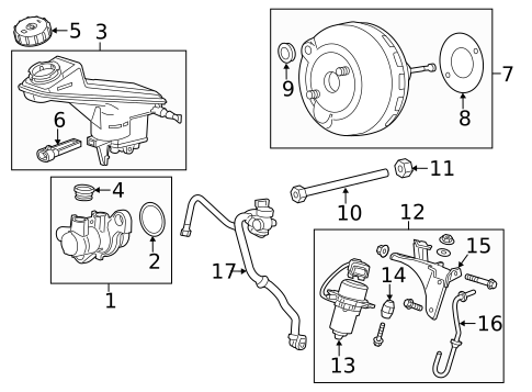 Master Cylinder - Components On Dash Panel for 2016 Chevrolet Sonic #0