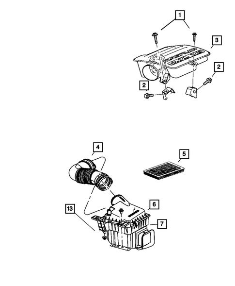 Air Cleaner for 2007 Chrysler Aspen #0