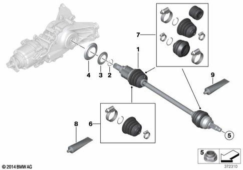Output Shaft for 2013 Mini JCW ALL4 #0