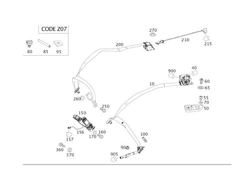 Rear Seat Safety Belt for 2014 Mercedes-Benz S63 AMG #0