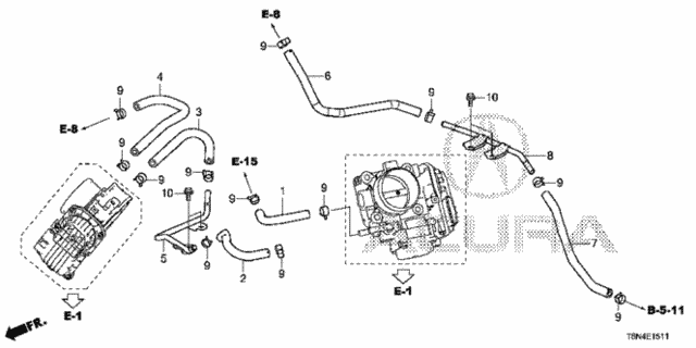 Water Hose (2) for 2020 Acura NSX #0
