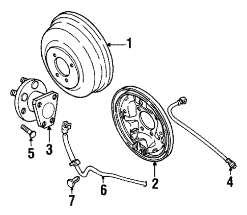Rear Brakes for 1999 Saturn SL1 #0