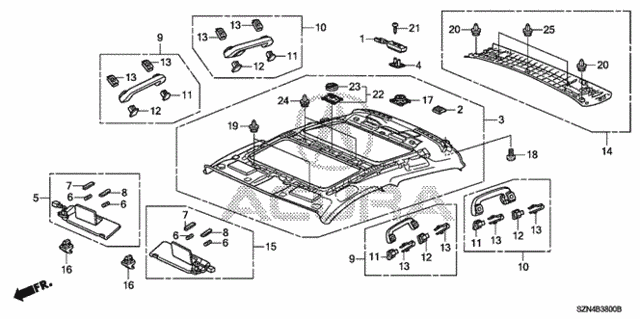 Roof Lining for 2011 Acura ZDX #0