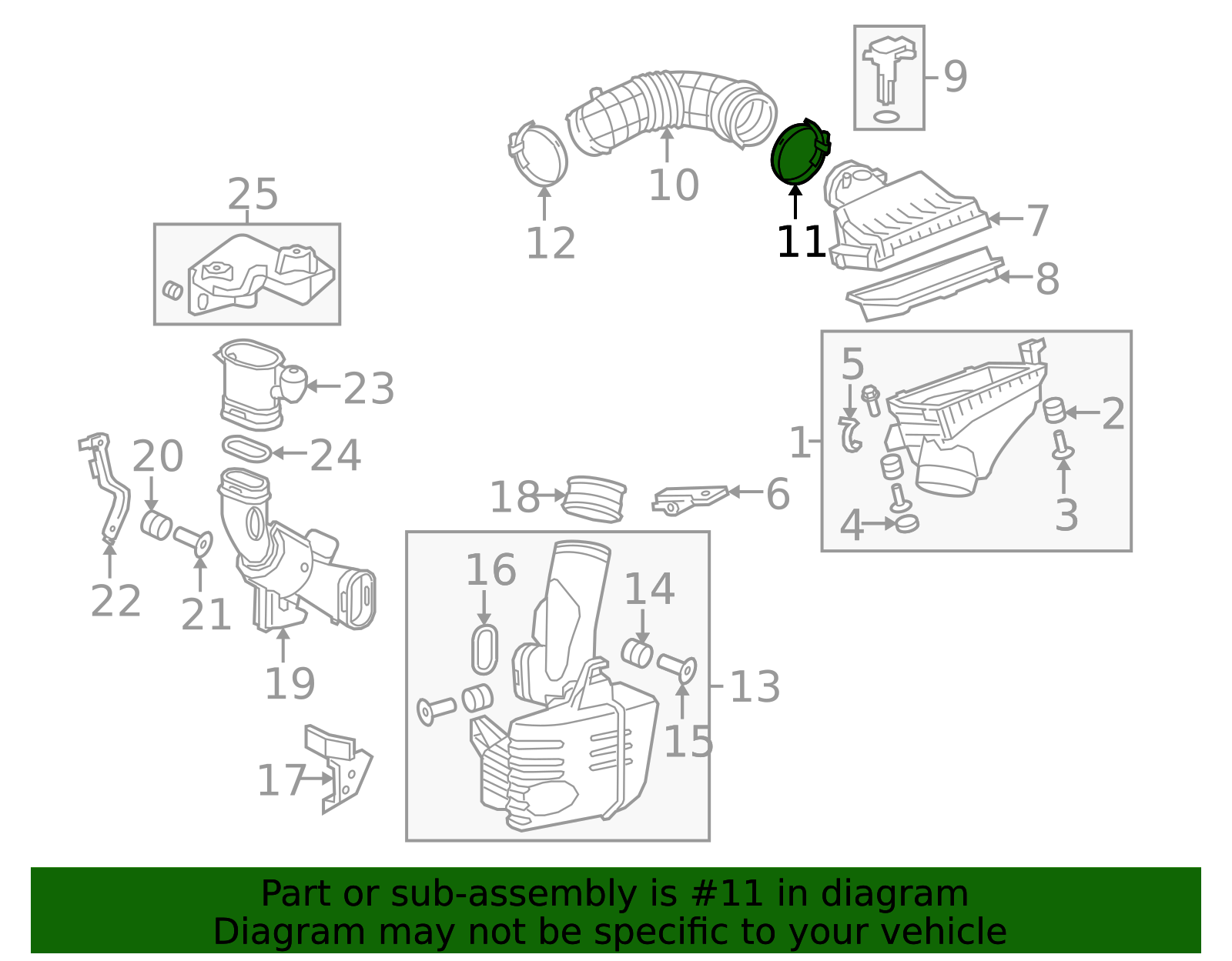 2009-2015 Acura Engine Air Duct Clamp 17314-R40-003 | OEM Acura Shop