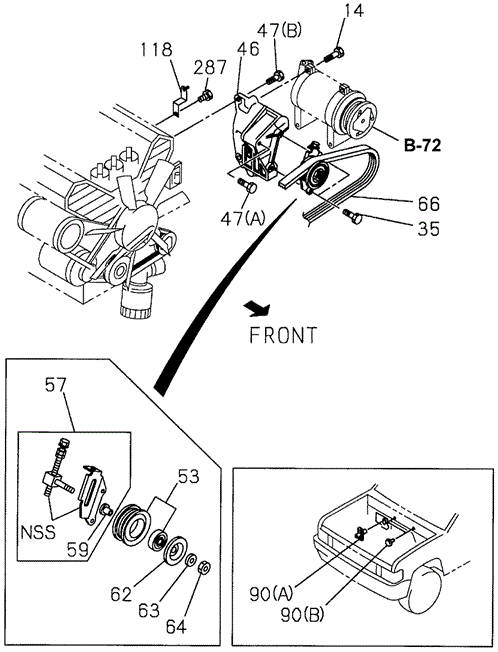 A/C Pulley for 1997 Acura SLX #0