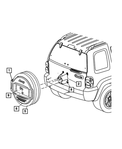 Spare Tire Stowage for 2006 Jeep Liberty #1