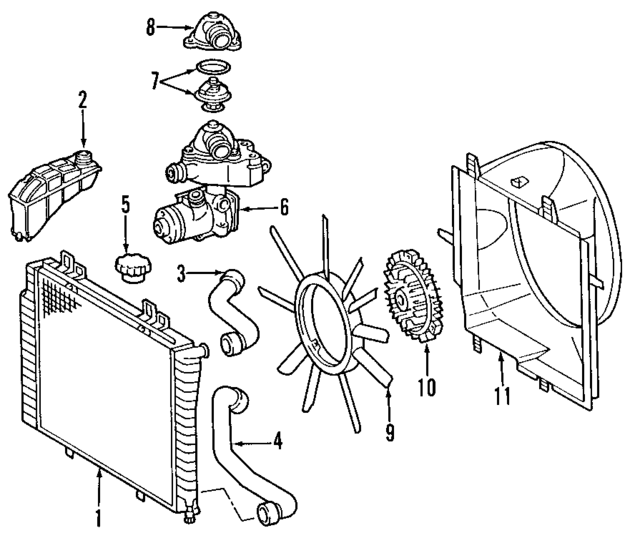 1042030374 - Cooling System: Water Pump for Mercedes-Benz Image