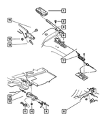 52128204 - Parking Brake: Parking Lever Bracket for Mopar Image