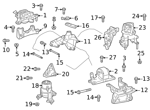 Engine & Trans Mounting for 2022 Toyota Avalon #0