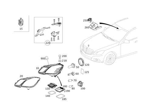 Front Illumination for 2012 Mercedes-Benz E350 #0