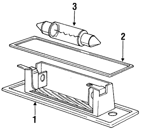 License Lamps for 1987 BMW 325i #0