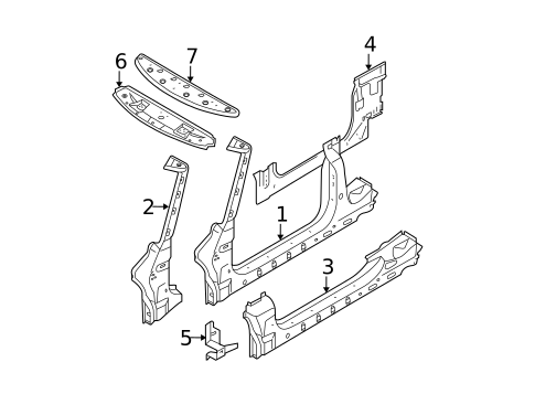 Hinge Pillar for 2005 Mini Cooper #1