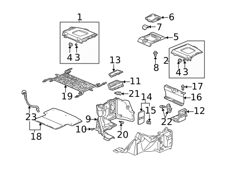 Interior Trim - Rear Body for 1999 Acura TL #0