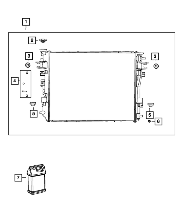 « 68050199AA – Cooling : Radiateur Isolateur pour Mopar Image »