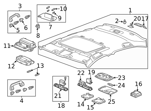 Interior Trim - Roof for 2017 Honda Accord #0