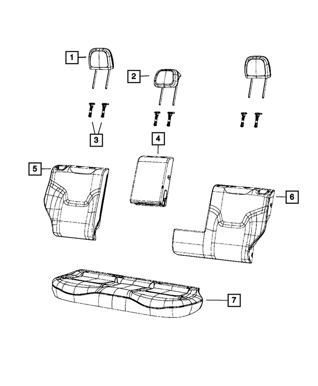7AD21LXHAA - Interior Trim: Rear Seat Back Cover for Mopar Image