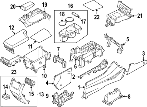 Center Console for 2024 Hyundai Sonata #0