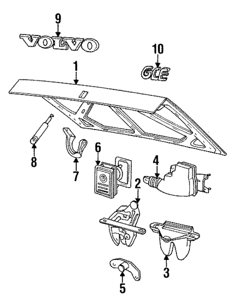 Trunk Lid for 1988 Volvo 740 #0
