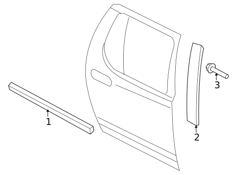 Exterior Trim - Rear Door for 2010 Ford Explorer Sport Trac #0