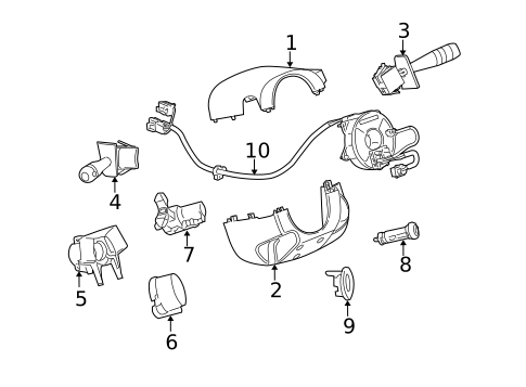 Shroud, Switches & Levers for 2006 Pontiac Torrent #0