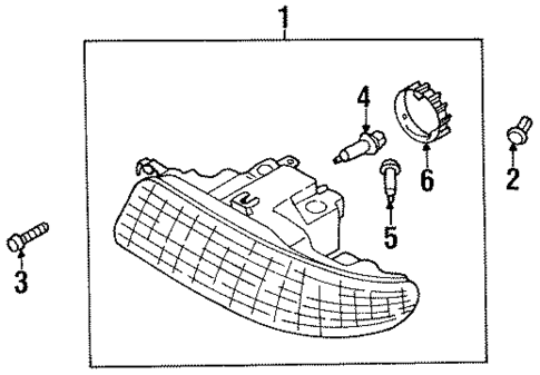 Headlamp Components for 1996 Kia Sephia #0