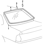64811AC01083 - : Back Glass for Toyota: Avalon Image