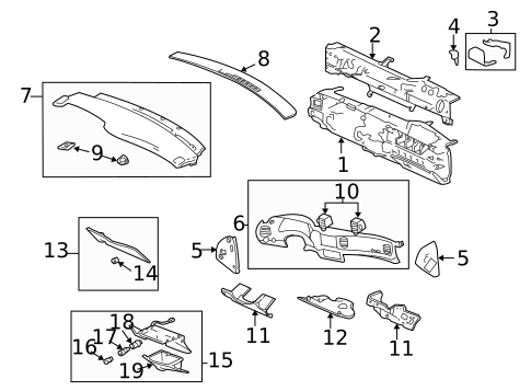 Instrument Panel Components for 2002 Chevrolet Impala #0
