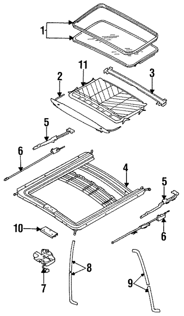 GA2L69810C - : Sunroof Panel for Mazda Image