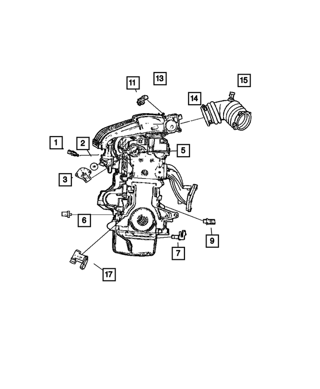 4606686AB - Electrical: Throttle Inlet Pressure Sensor And Bracket for Mopar Image