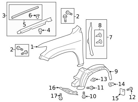 Fender & Components for 2019 Toyota Land Cruiser #0