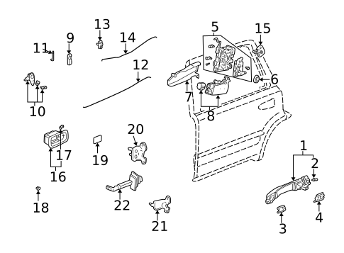 Lock & Hardware for 2006 Honda CR-V #0