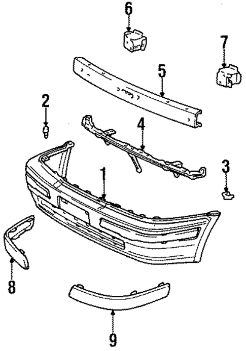 Bumper & Components - Front for 1998 Toyota Tercel #0