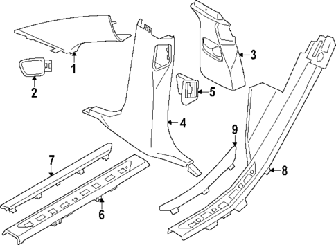 Interior Trim - Pillars for 2023 BMW XM #0