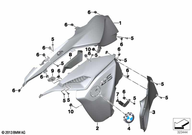 46638530529 - : Intake Air Snorkel Cover, Left for BMW-Motorrad Image