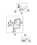 68088550AA - : Tail Stop Backup Lamp, Right for Mopar Image