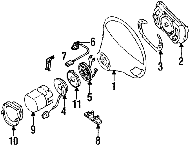 1405450366 - Steering: Air Bag Contact for Mercedes-Benz Image