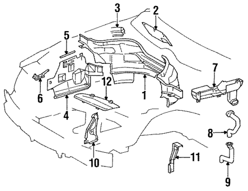 Partitions & Seals for 1993 Mercedes-Benz 400 SEL #0